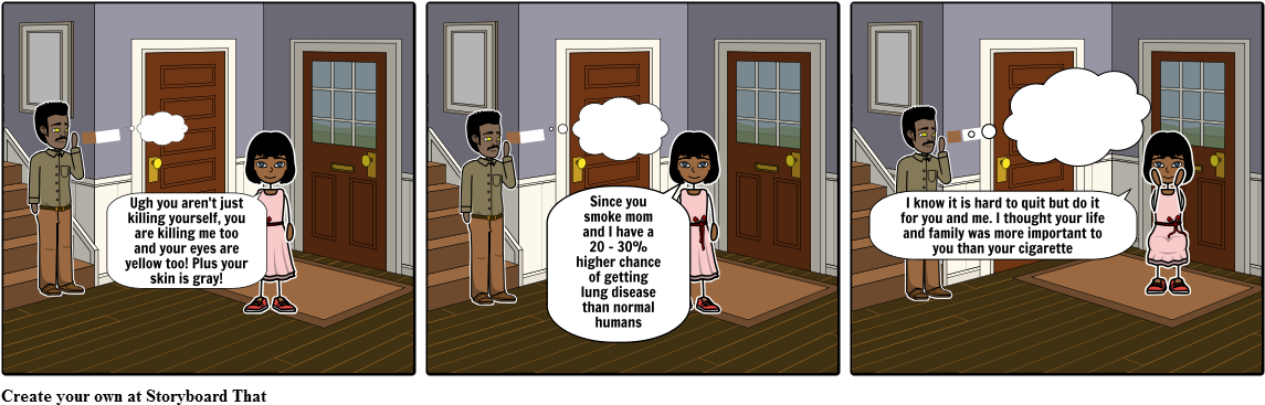 Sanjana Explains Why You Should Not Smoke - Cartoon (1164x385), Png Download