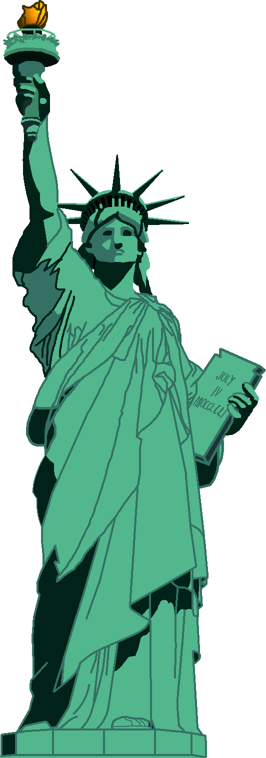 Statue Of Liberty Clipart Transparent - Statue Of Liberty (532x1516), Png Download