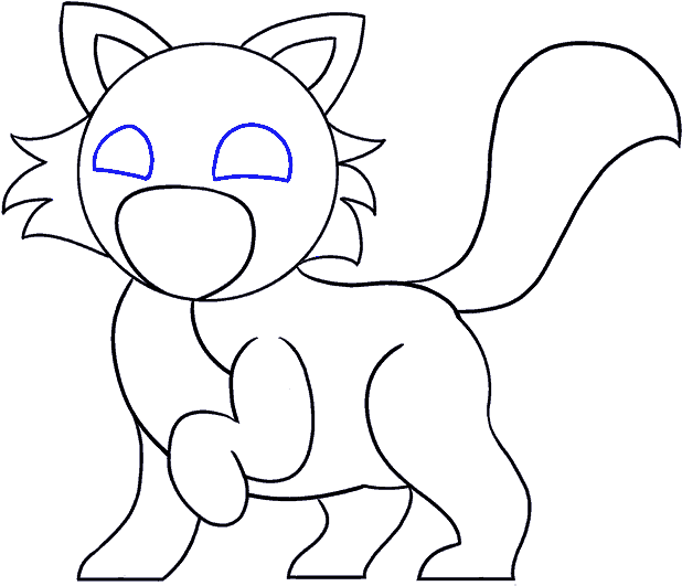 How To Draw A Cartoon Cat - Draw A Cartoon Cat (678x600), Png Download