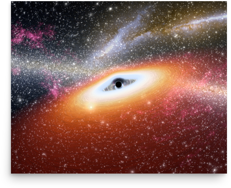Prehistoric Black Hole - Many Sun In Galaxy (1000x1000), Png Download