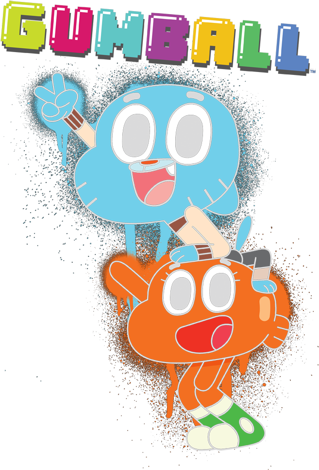 The Amazing World Of Gumball Gumball Spray Youth Hoodie - Amazing World Of Gumball (680x1037), Png Download
