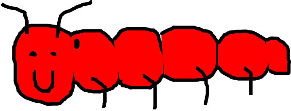 Red Caterpillar Clip Art - Cartoon Picture Of A Brown Caterpillar (600x230), Png Download