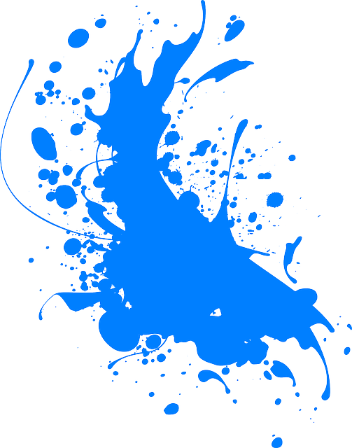 Blue Color Splash Png - Paint Splatter Clipart (503x640), Png Download