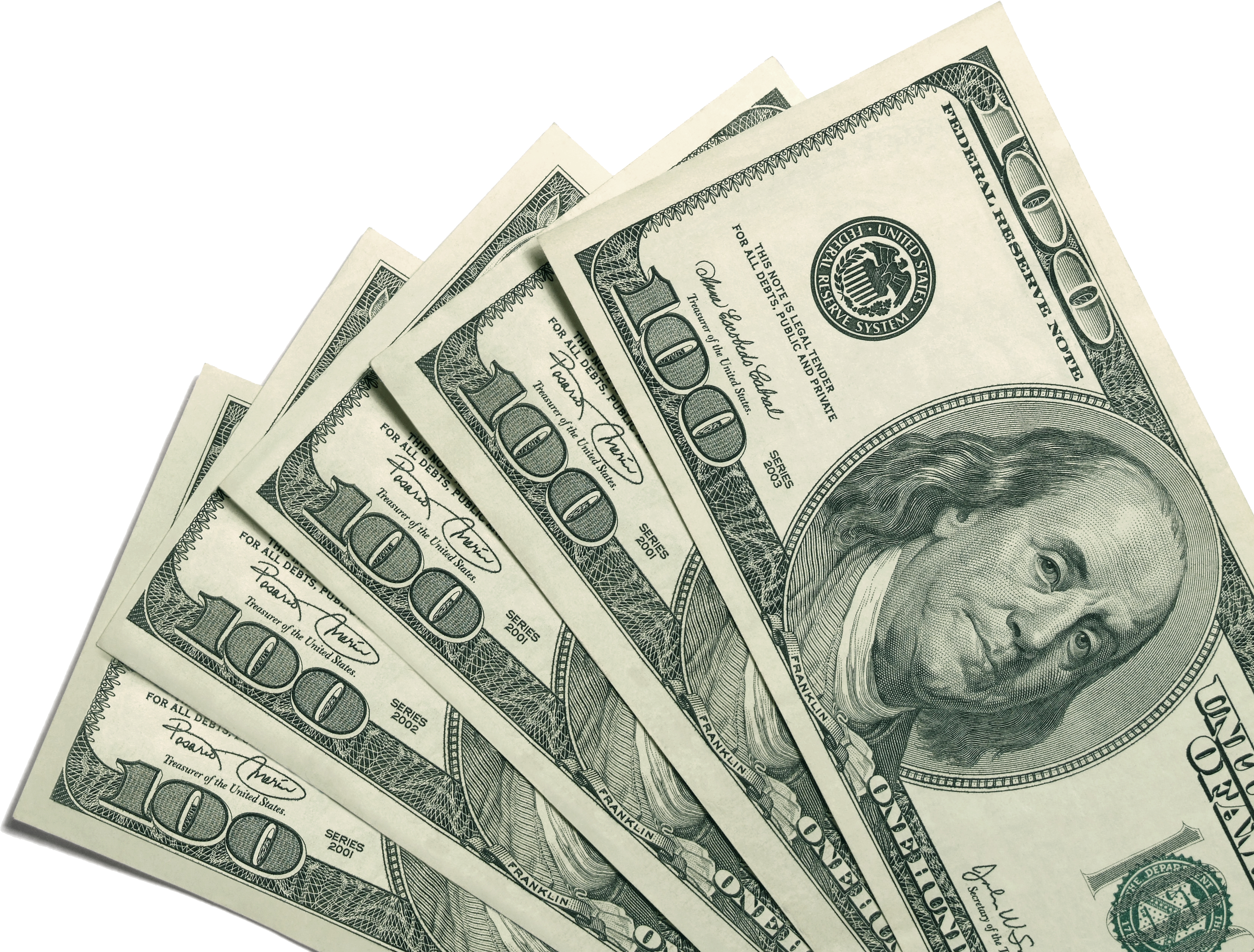 $500 Png Dollars Graphic Freeuse Download - 100 Us Dollar (3400x2600), Png Download