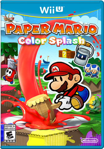 Color Splash Box Art - Paper Mario Color Splash [wii U Game] (640x480), Png Download