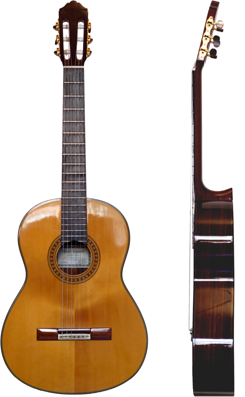 Classical Guitar Two Views2 - Classical Guitar (1051x1600), Png Download