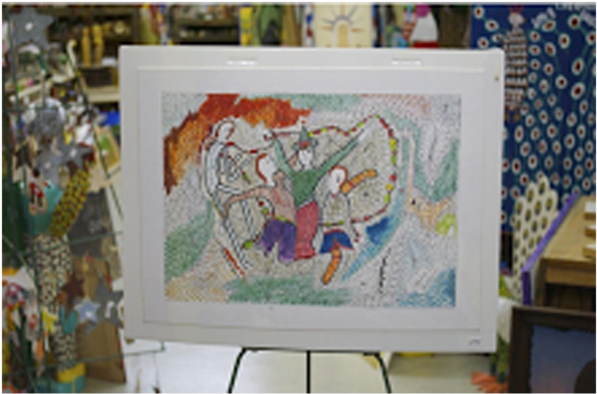 Alpha Andrews "come Dance With Me" Folk Art Around - Motif (600x600), Png Download