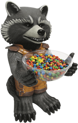 Rocket Raccoon Candy Bowl Holder (415x415), Png Download