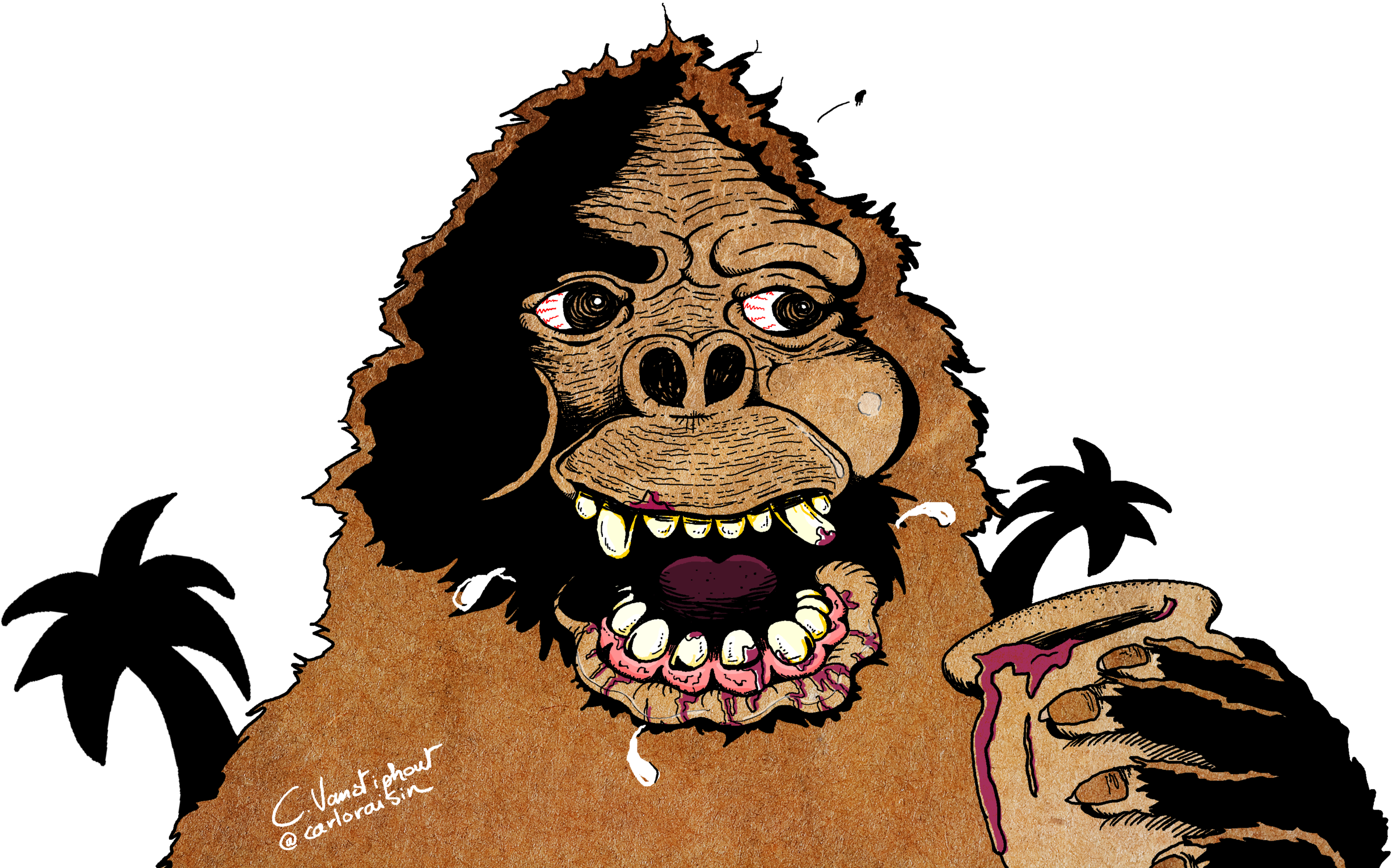 King Kong Png (2500x1757), Png Download