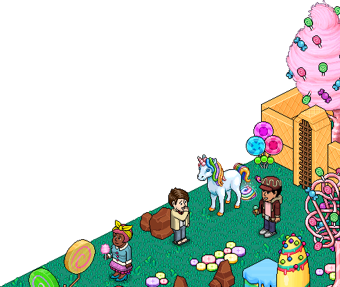 Confused - Habbo Candy (491x414), Png Download