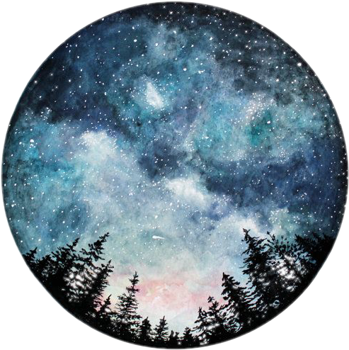 Art Watercolor Watercolorstickers Awesomeart Circle - Drawing Space Watercolor (493x494), Png Download