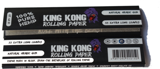 King Kong King Size Slim Papers - King Kong (530x238), Png Download
