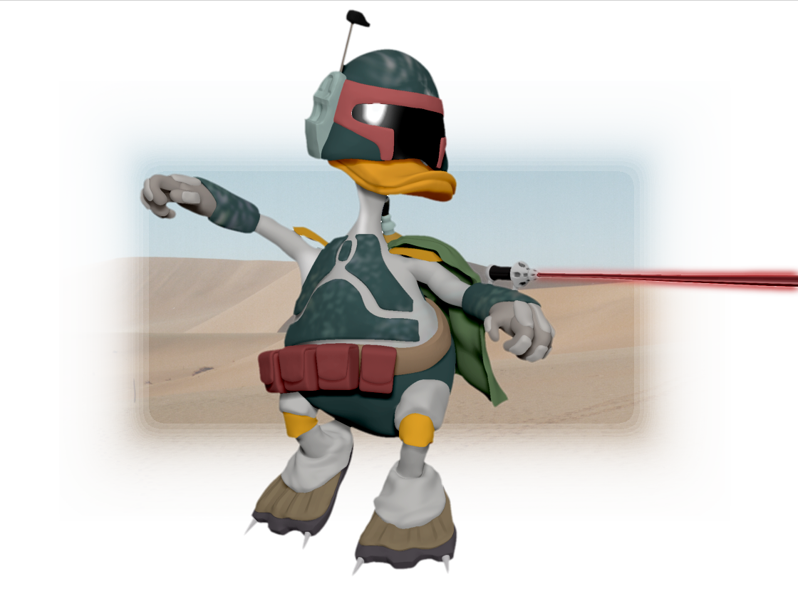 Star Wars Boba Fett Clipart - Boba Fett Donald Duck (1120x840), Png Download