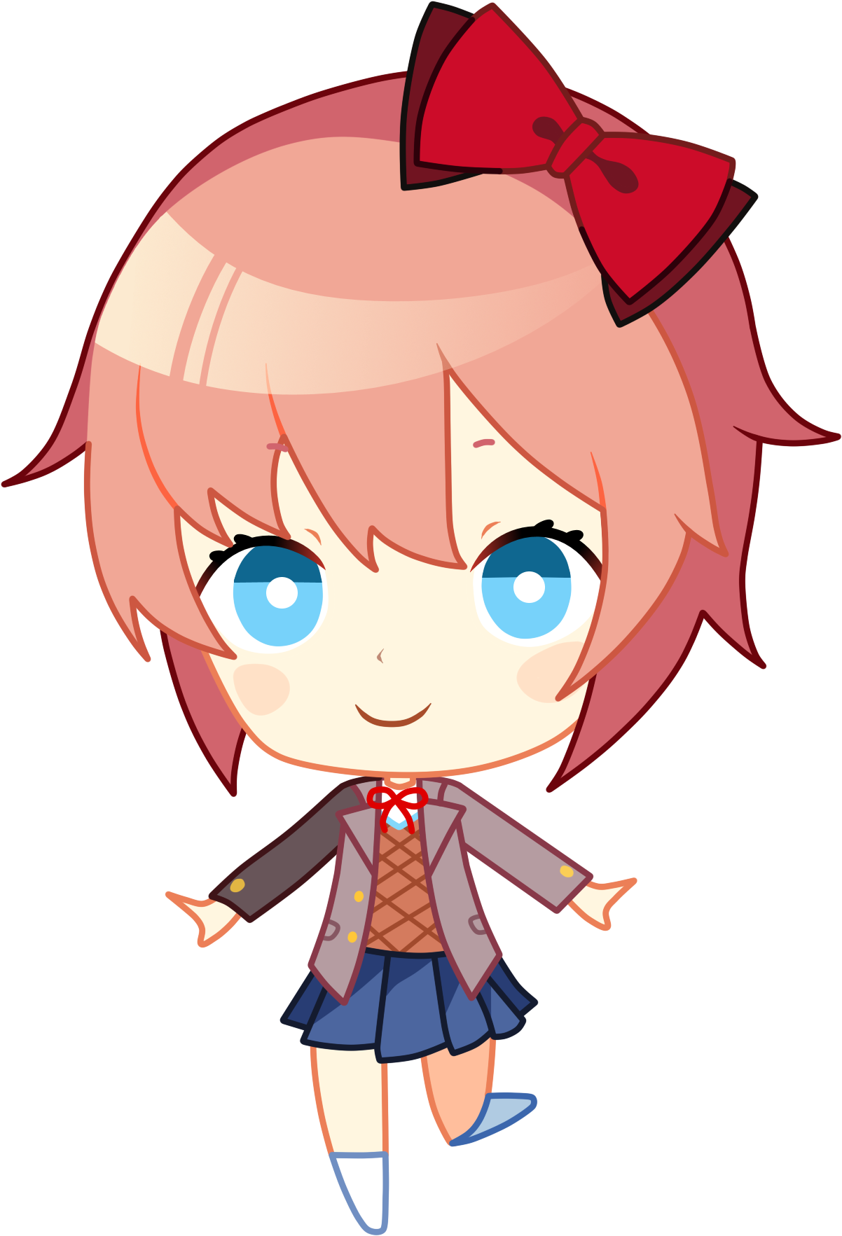 Hd Sayori Chibi - Doki Doki Sayori Sticker (1844x1844), Png Download