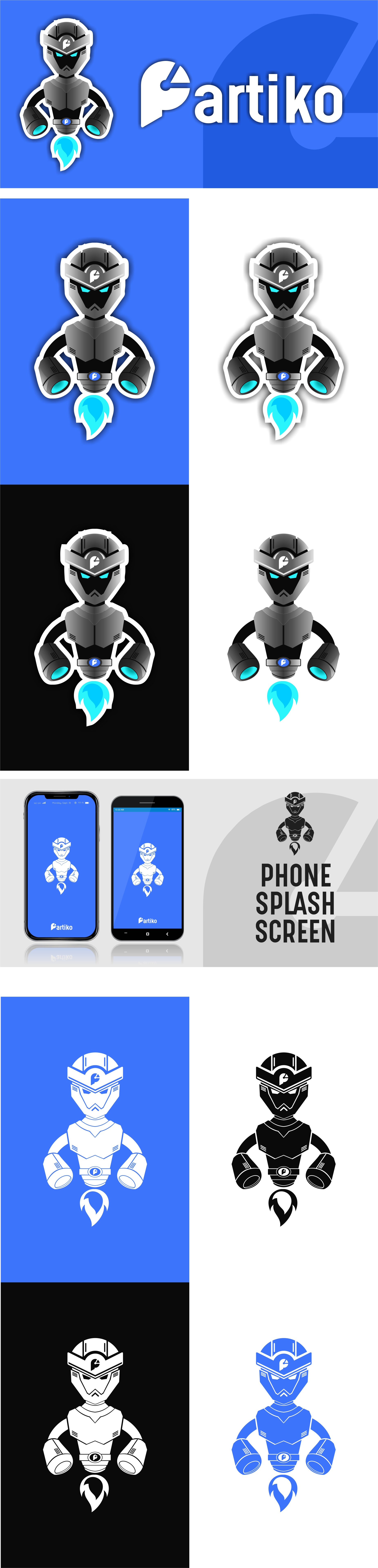 Partiko Mascot - Cartoon (1851x7673), Png Download