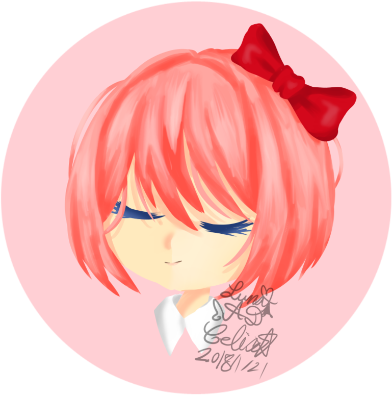 Sayori - Cartoon (960x960), Png Download