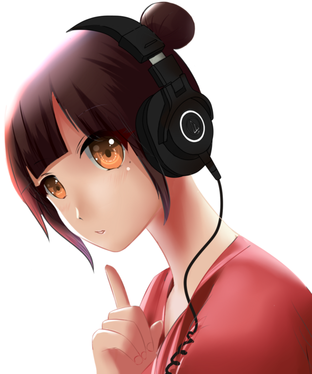 Cute Girl Wearing Ath M - Audio-technica Ath-m40x (1076x743), Png Download