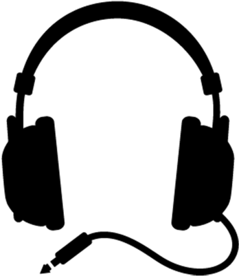 Black Headphones - Headphones Png Black And White (400x400), Png Download