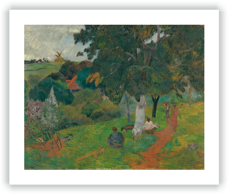 Idas Y Venidas, Martinica - Giclee Painting: Gauguin's Coming And Going, Martinique, (800x680), Png Download