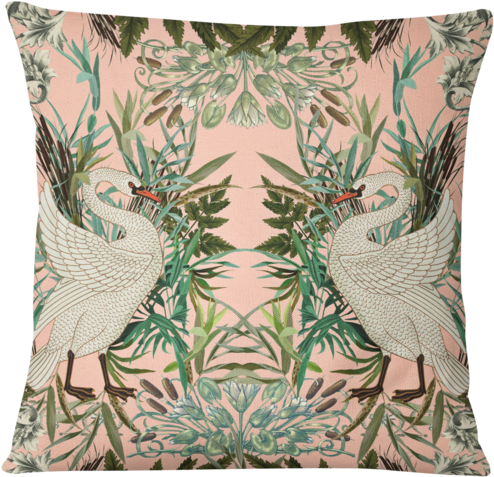 Cojin Romantic Swan - Cushion (500x485), Png Download