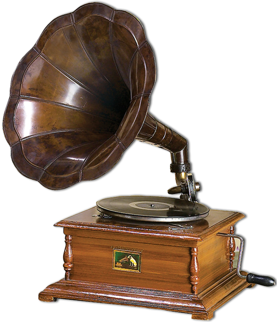 Phonograph - Benzara Wood And Metal Gramophone (562x654), Png Download