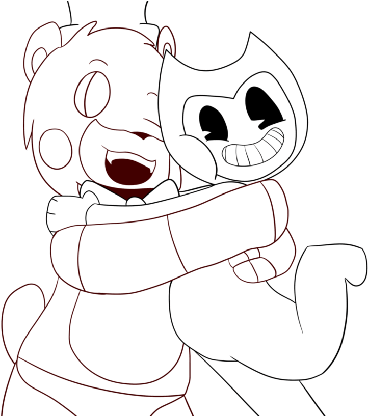 Awesome Bendy And The Ink Machine Coloring Sheet Collection - Bendy And The Ink Machine To Color (979x816), Png Download