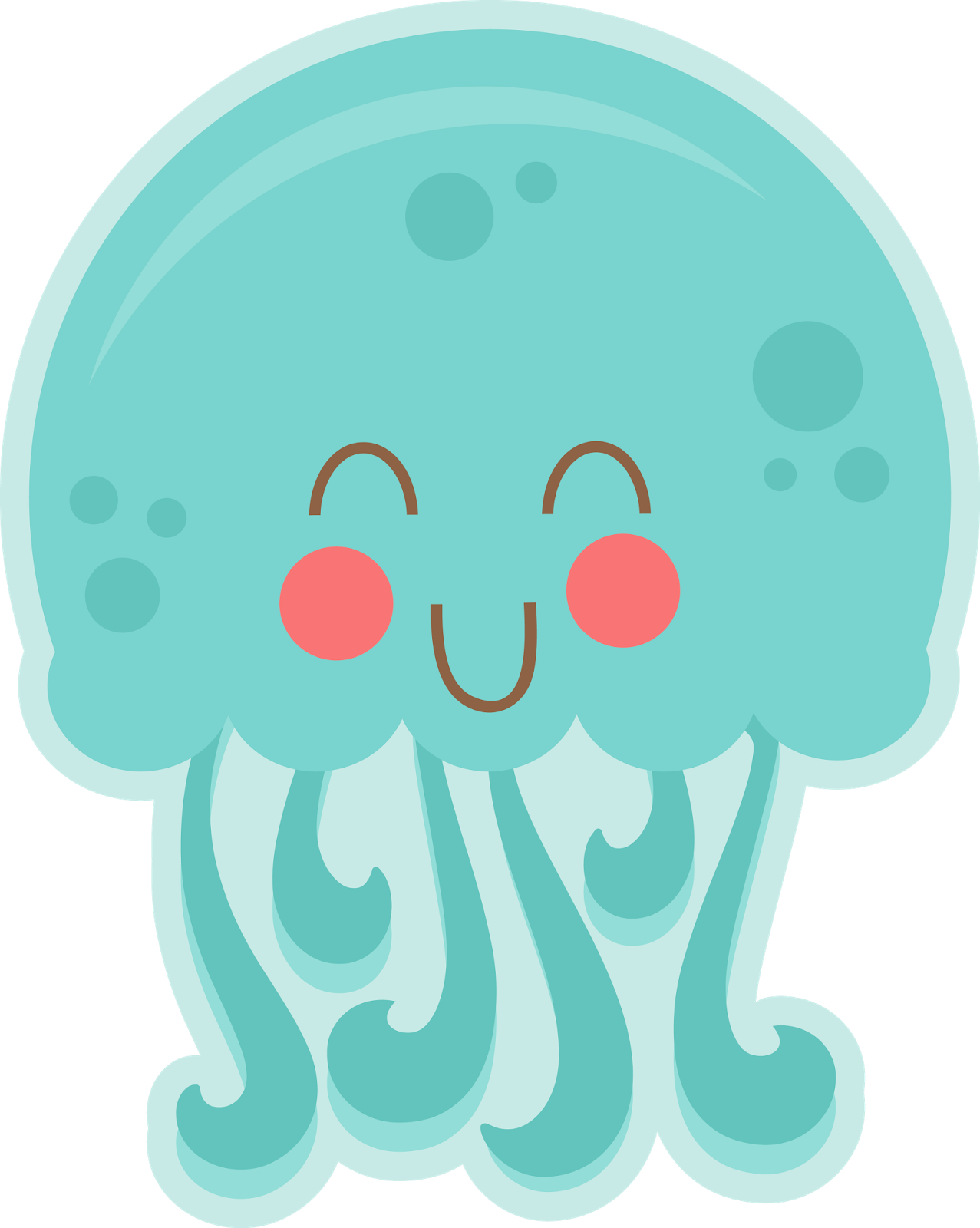 Monday, June 16, - Cute Sea Animal Clipart (1277x1600), Png Download