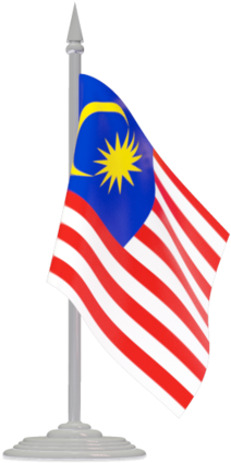 Flag With Flagpole Malaysia Png - Central African Republic Flag Png (640x480), Png Download