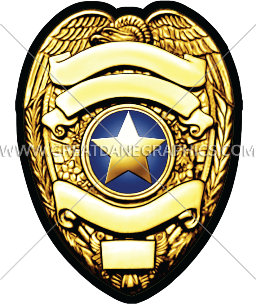 Svg Black And White Download Gold Police Production - Police Badge Metal Novelty License Plate Lp-2324 (825x1100), Png Download