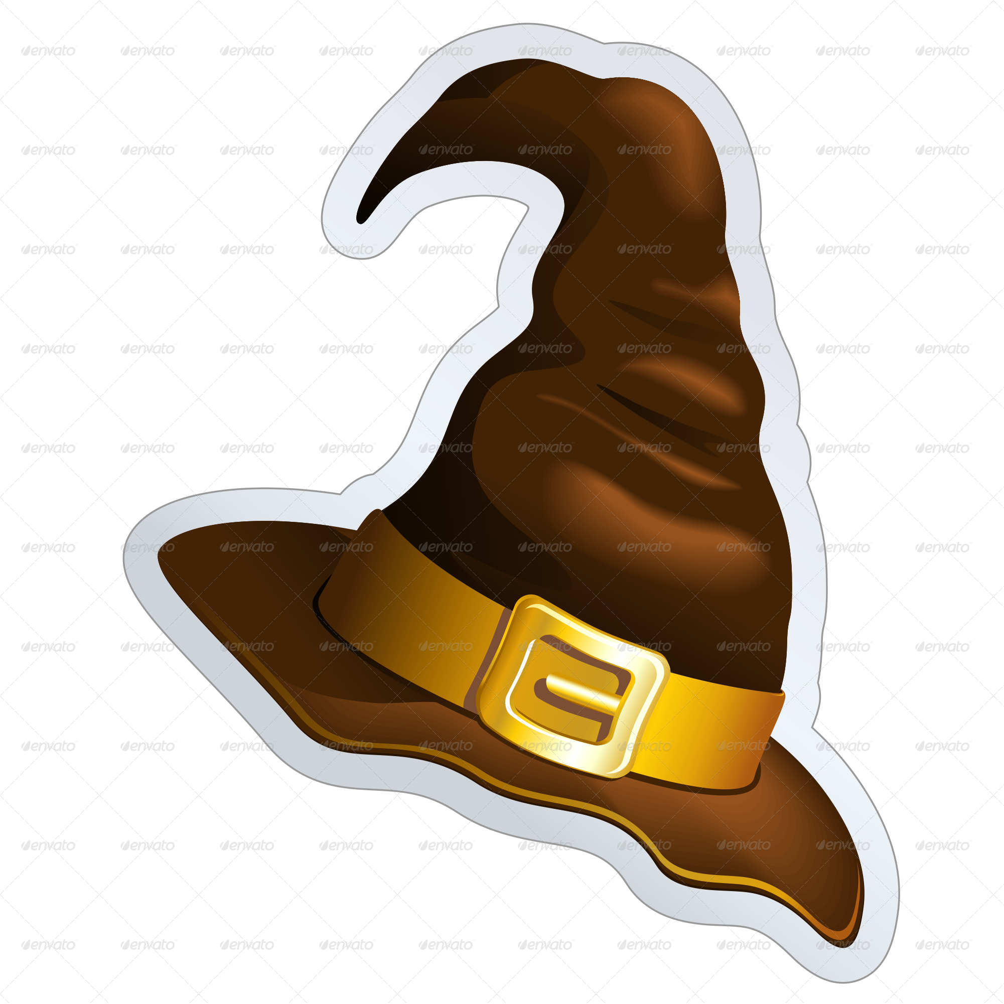 Witch Hat Sticker - Witch Hat Brown Png (2001x2001), Png Download