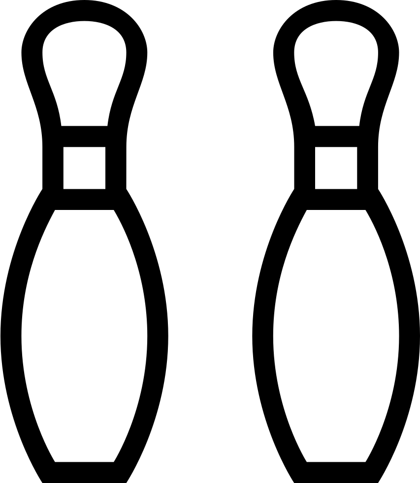 Bowling Pins Outline - Bowling Pin (853x980), Png Download