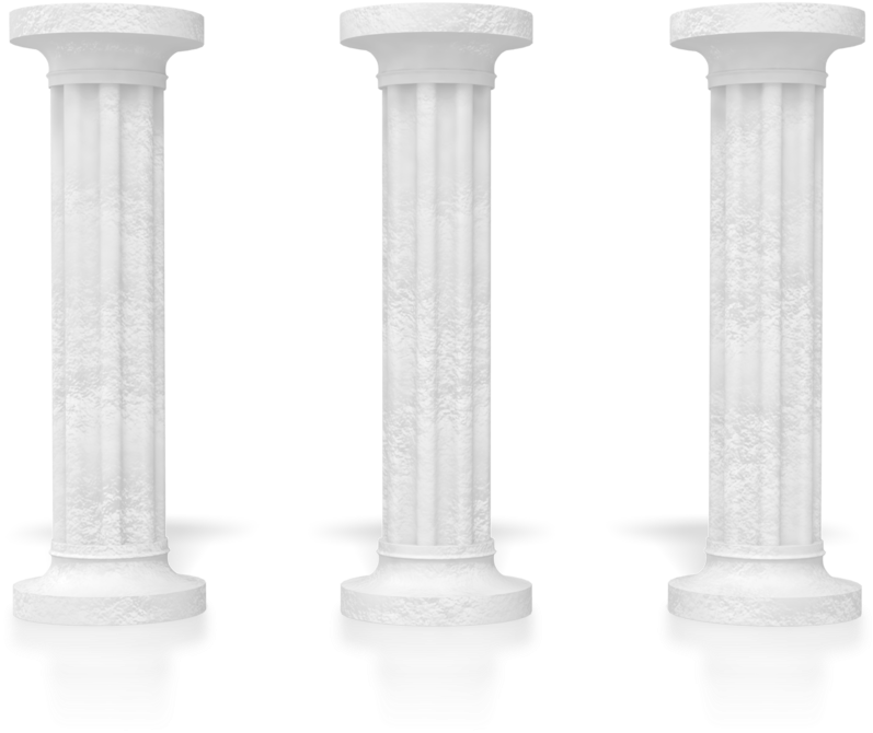 Pillars Png - 3 Pillars Clip Art (800x685), Png Download