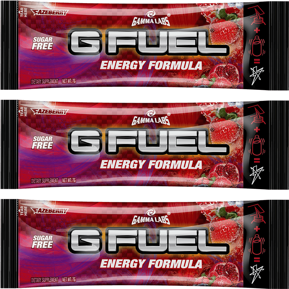 Fazeberry 3 Pack - Gamma Labs G Fuel Blue Ice Powder - 9.87 Oz Tub (1024x1024), Png Download