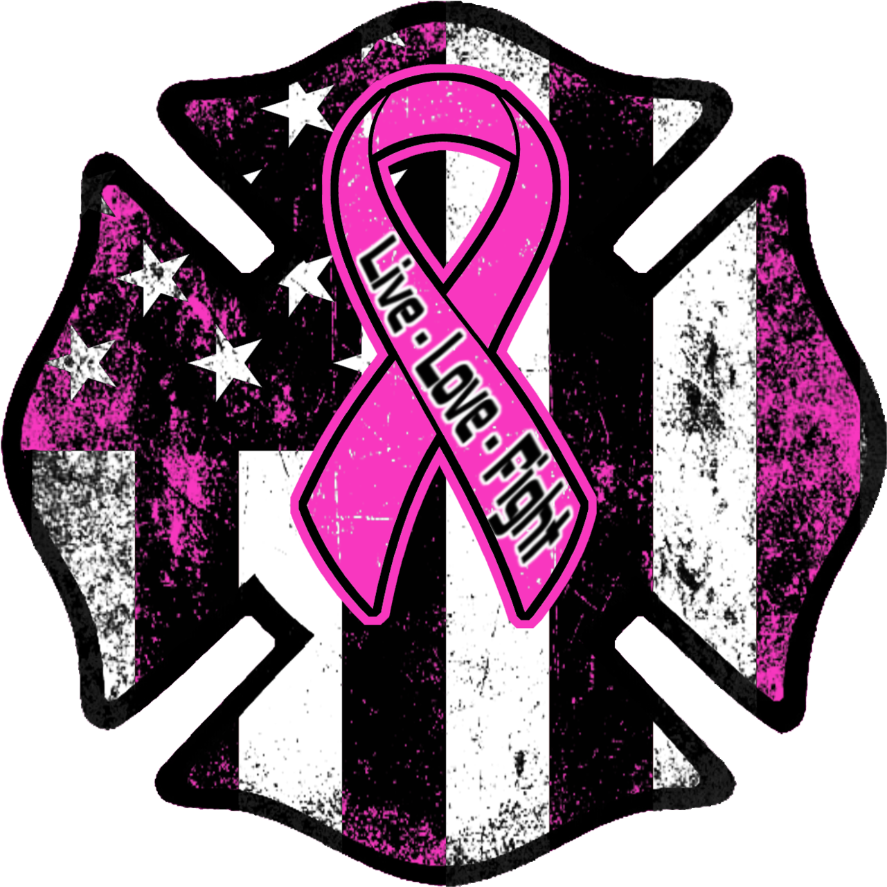 Breast Cancer Awareness Firefighter Decal - 2018 Ems Breast Cancer Awareness (1400x1400), Png Download