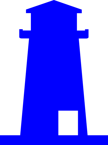 Blue Lighthouse Svg Clip Arts 444 X 596 Px (444x596), Png Download