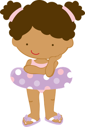 Pool Party - Minus - Girl Pool Party Clipart (286x423), Png Download