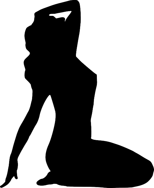 Woman, Posing, Pin-up, Girl, Stripper, Sexy, Sitting - Pin Up Silhouette Png (523x640), Png Download