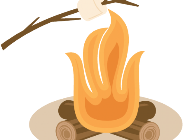 Fire And Marshmallows Clipart (640x480), Png Download