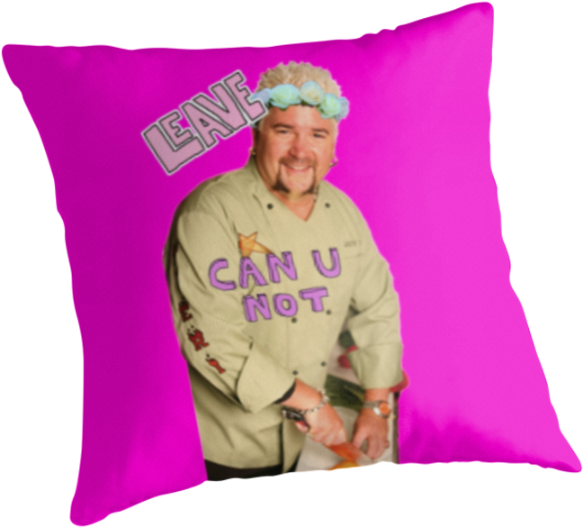 Guy Fieri Flower Crown [transparent]" Throw Pillows - Guy Fieri (831x788), Png Download