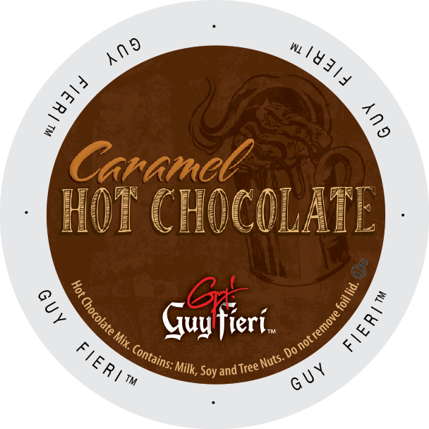 Guy Fieri Caramel Hot Chocolate One Cup 24 Pack - Guy Fieri Guy Fieri Coffee For K-cupa (608x608), Png Download