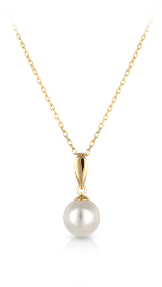 18ct Yellow Gold Akoya Pearl Pendant - Locket (630x630), Png Download