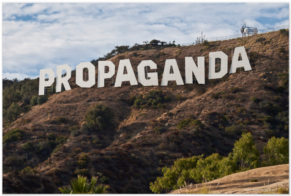 Hollywood Propaganda Sign - Голливуд Пропаганда (1110x1110), Png Download