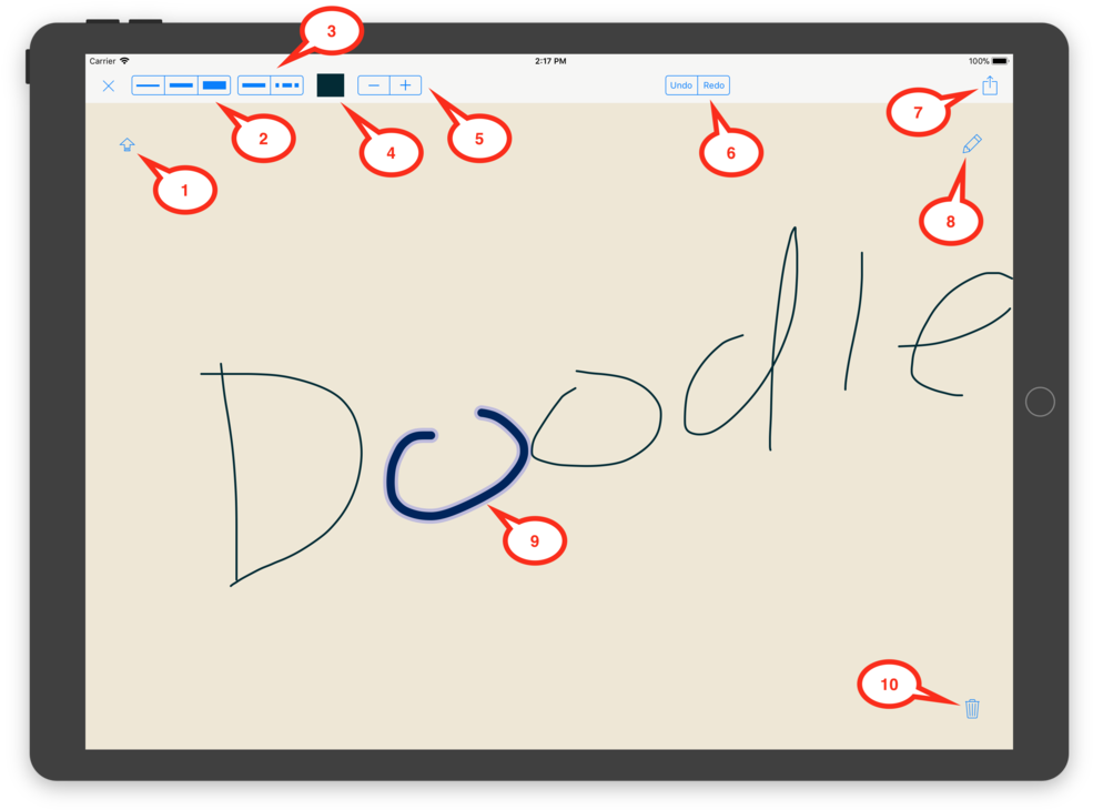 Doodle - Iphone (1000x748), Png Download