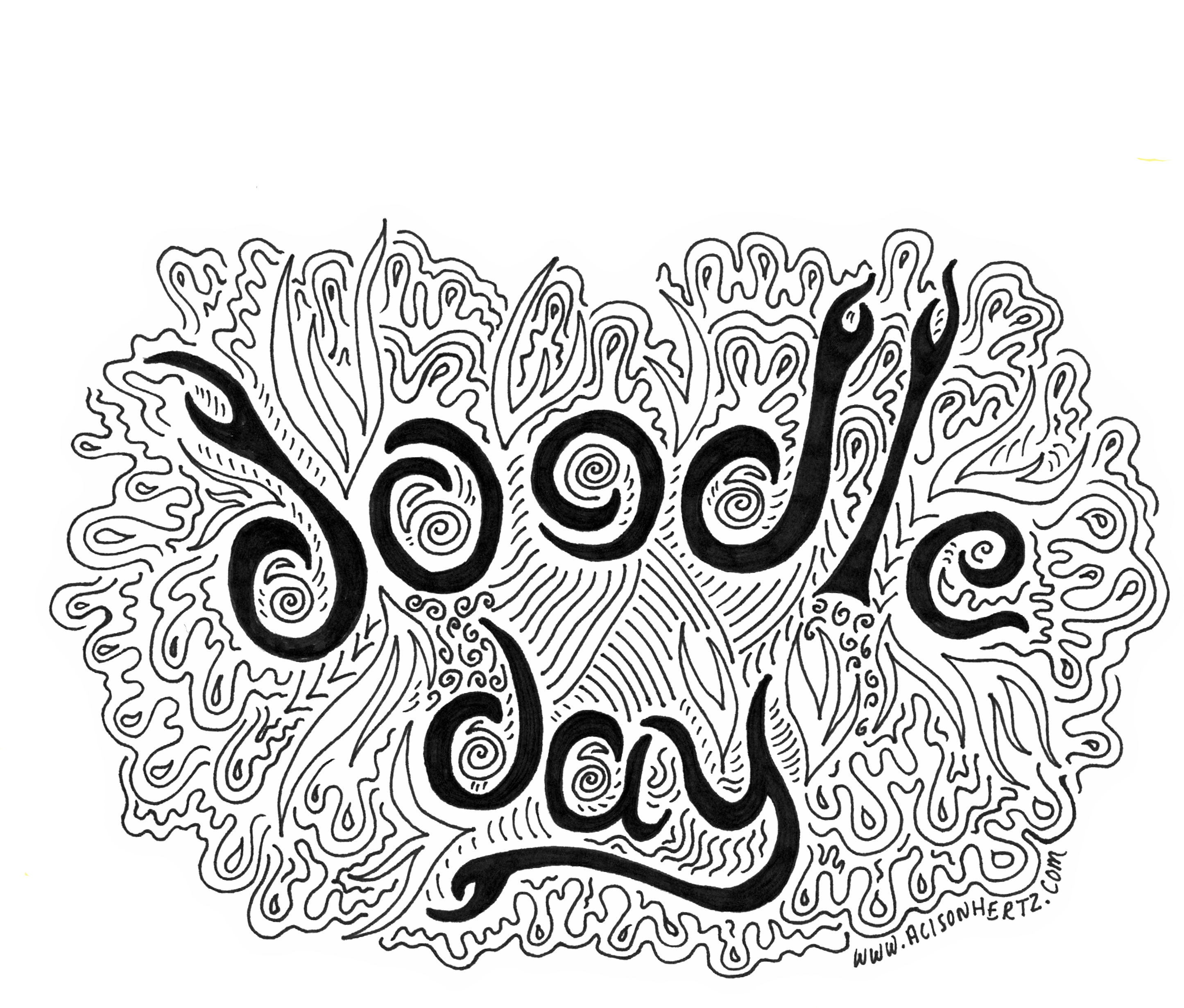 Doodle Day Logo W White Background Png - Doodle Png Transparent Background (3000x3000), Png Download