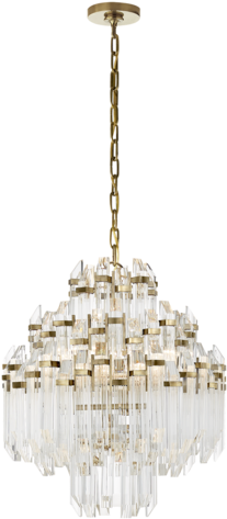Adele Four Tier Waterfall Chandelier In Hand-rubbed - Visual Comfort Sk5424hab-ca Suzanne Kasler Adele 6 (480x480), Png Download
