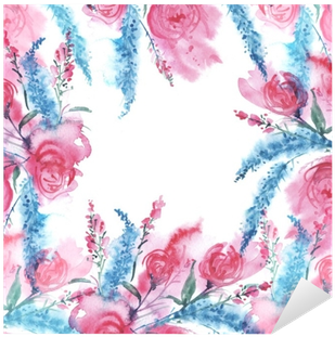 Watercolor Greeting Card With Flowers - Watercolor Painting (400x400), Png Download