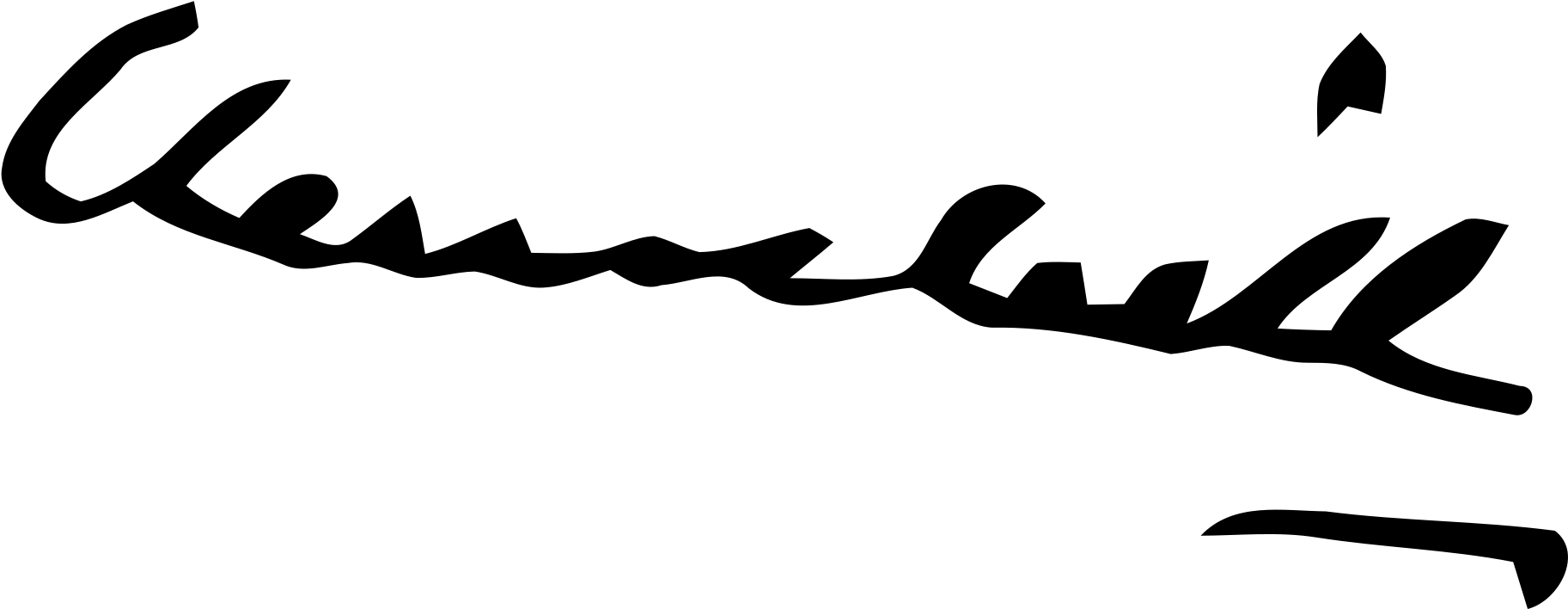 Open - Winston Churchill Firma (2000x1152), Png Download