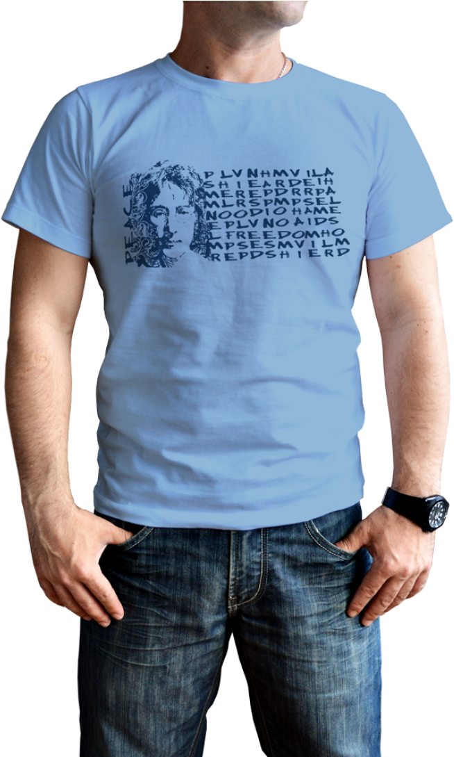 John Lennon Peace T-shirt - T Shirt Network Computer (900x1140), Png Download