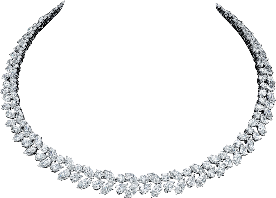 Diamond Wreath Necklace By Harry Winston - Classic Diamond Necklace (1200x800), Png Download