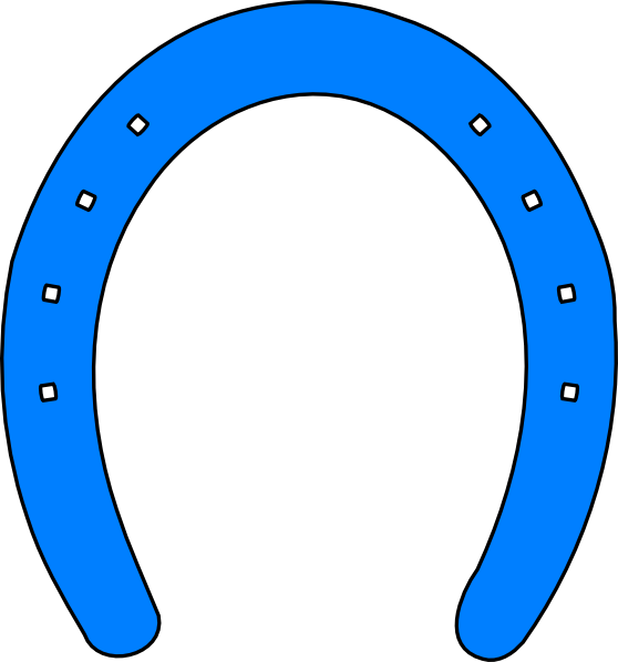 Blue Horseshoe Clipart (558x597), Png Download
